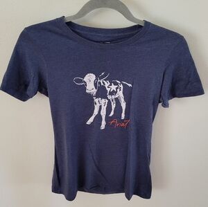 Ariat Navy Cow Graphic Tee